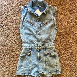 Guess Blue Denim Jumpsuit